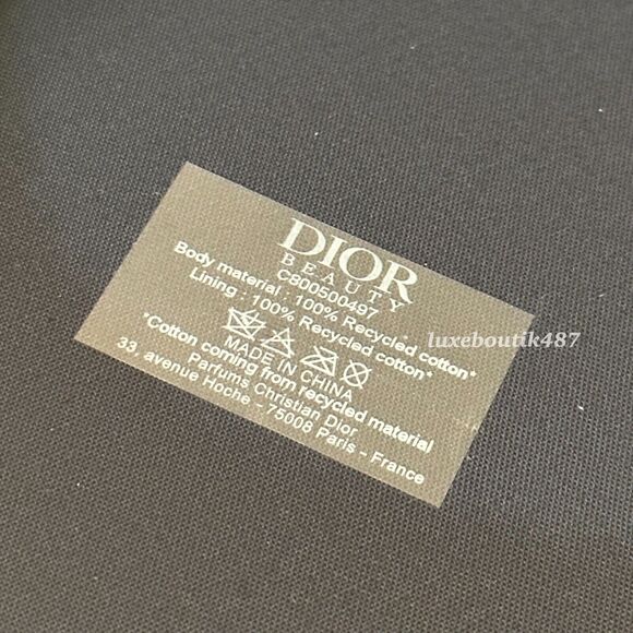 DIOR Beauty Round Vanity Pouch Makeup Mirror Bag Travel Case NIB - Picture 6 of 9